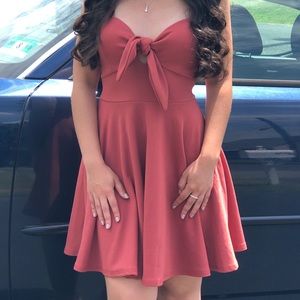 Beautiful strappy pink dress!